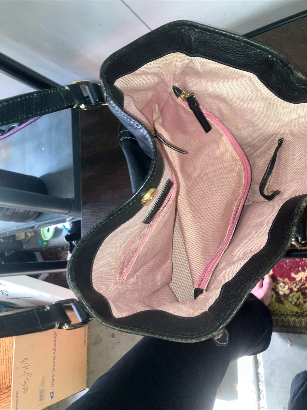 Dooney and Bourke Black Leather large Tote Bag